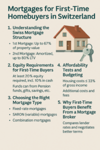 Mortgages for first-time homebuyers Switzerland